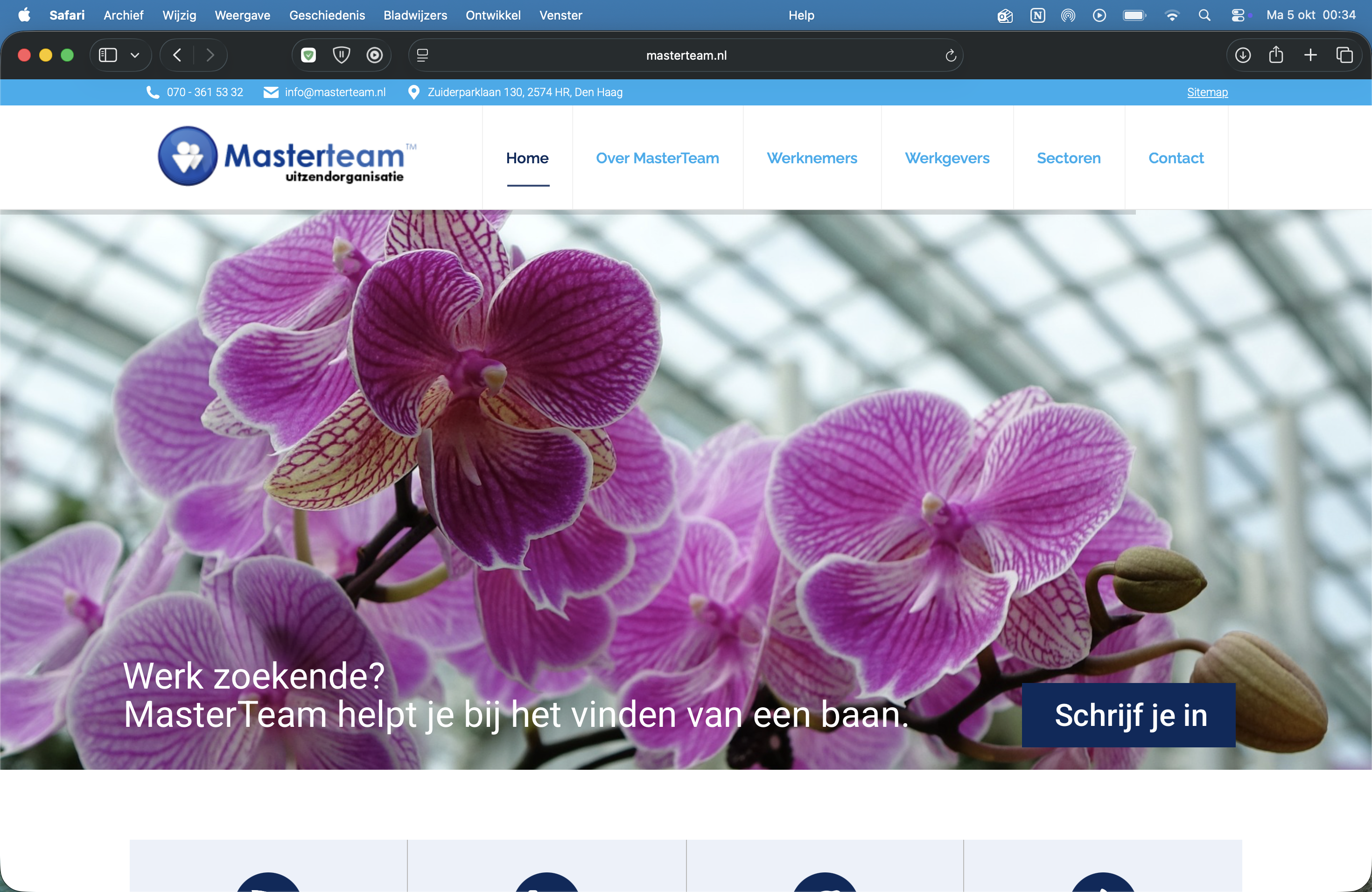 Website van Masterteam