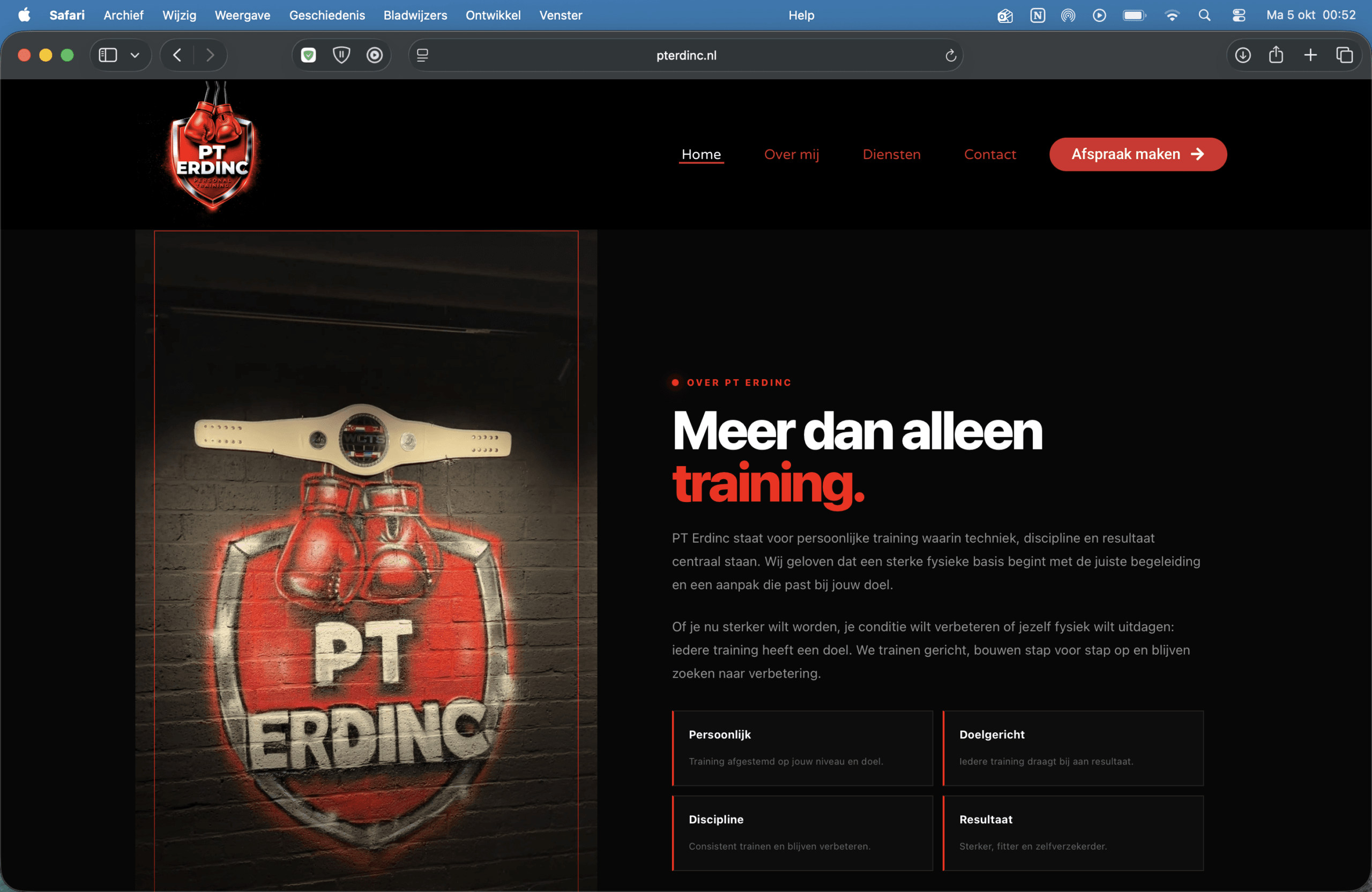 Website van PT Erdinc